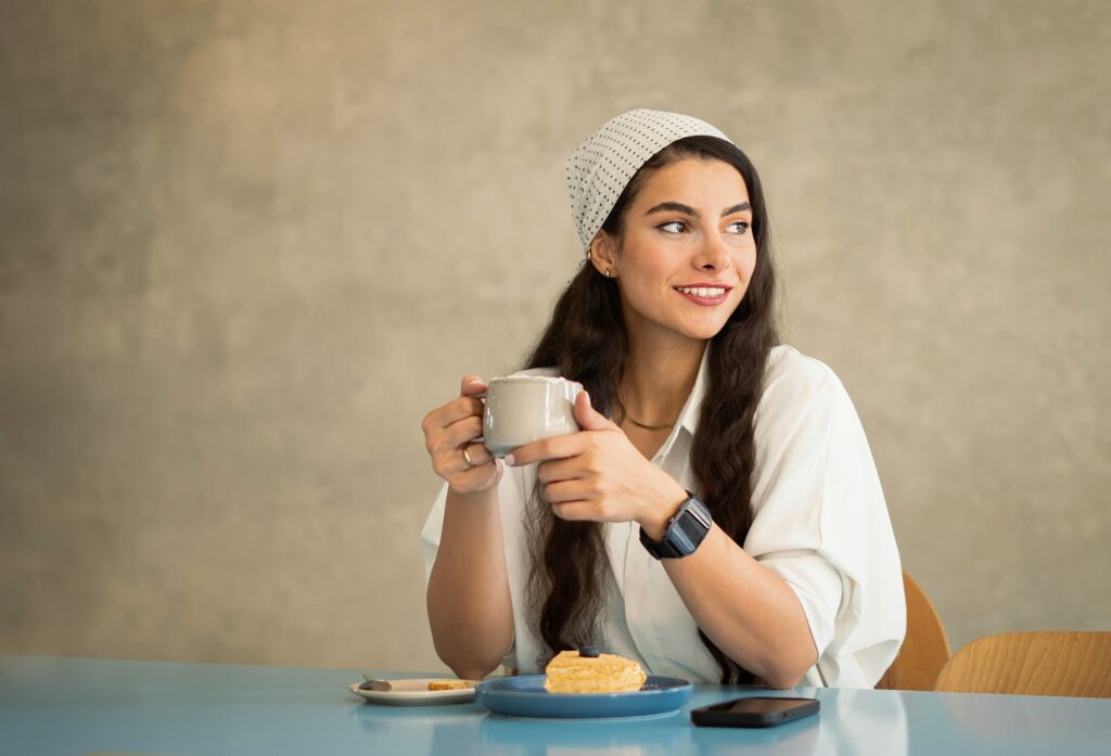 morning routine coffee notebook minimal