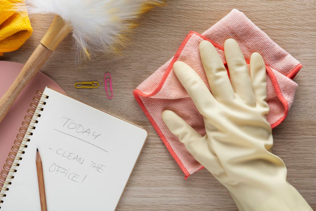 weekly cleaning schedule for busy household
